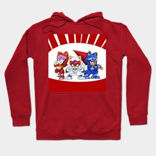 samurai pizza cats ecopop art in japan style Hoodie